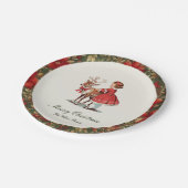 Traditional Vintage Christmas ペーパープレート (アングル)