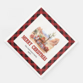 Traditional Western Check Holiday Paper Napkins (コーナー)