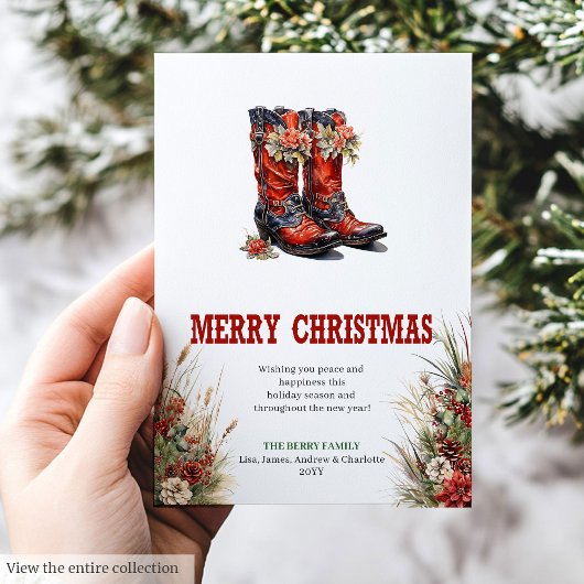 Traditional Western Christmas greeting card シーズンカード