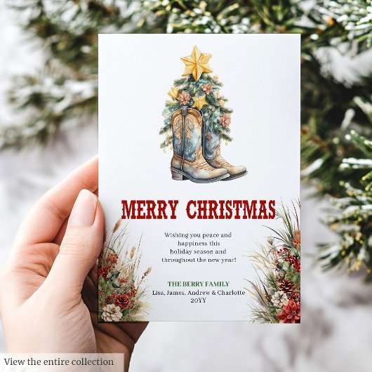 Traditional Western Christmas greeting card シーズンカード