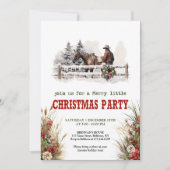 Traditional Western Christmas party invite digital 招待状 (正面)