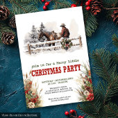 Traditional Western Christmas party invite digital 招待状