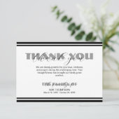 Traditional White with Black Lines Memorial サンキューカード (スタンド正面)