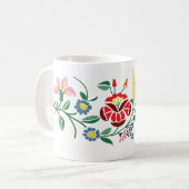 Traditonalのハンガリーの刺繍のデザイン コーヒーマグカップ (正面左)