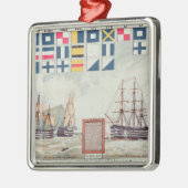 Trafalgarのネルソンの信号 メタルオーナメント (左)