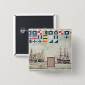 Trafalgarのネルソンの信号 缶バッジ (正面&裏面)