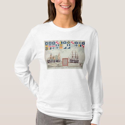 Trafalgarのネルソンの信号 Tシャツ (正面)