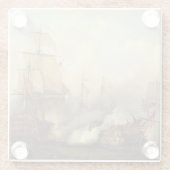 Trafalgar、1805年10月21日のRedoutable ガラスコースター (裏面)