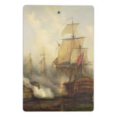 Trafalgar、1805年10月21日のRedoutable ミニクリップボード (裏面)