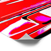 Traffic Jam Cars in Tunnel Art Poster ポスター (角)