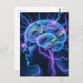 Traffic Jam in The Brain Surreal ポストカード (正面/裏面)