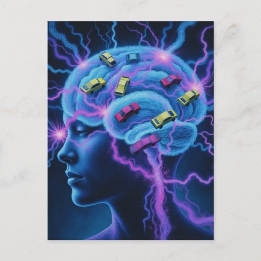 Traffic Jam in The Brain Surreal ポストカード (正面)