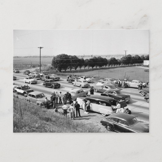 Traffic、Lincoln Boulevard、ロサンゼルス、ヴィンテージ ポストカード (正面)