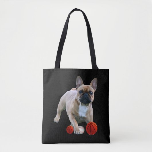 Tragetasche französische Bulldogge Babsy トートバッグ (正面)