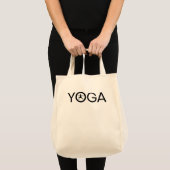 Tragetasche mir Schriftzug: Yoga トートバッグ (正面(商品))