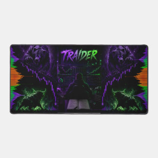 traider, trading, cyberpunk, gaming, neon, pillow, デスクマット