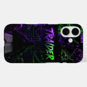 traider, trading, cyberpunk, gaming, neon, pillow, Case-Mate iPhoneケース (裏面 (横))