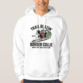 Trail Blazin’ Border Collie Adventure Design パーカ