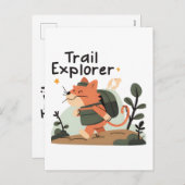 Trail Explorer Cat – ポストカード (正面/裏面)