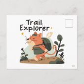 Trail Explorer Cat – ポストカード (裏面)