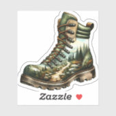 Trail Hiking Boot Vinyl Sticker | Die-Cut Sticker シール (シート)