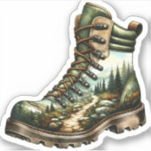 Trail Hiking Boot Vinyl Sticker | Die-Cut Sticker シール (正面)