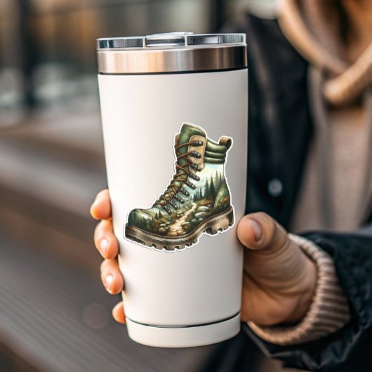 Trail Hiking Boot Vinyl Sticker | Die-Cut Sticker シール