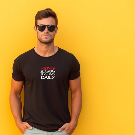 Trail Hiking camping humor black red Tシャツ