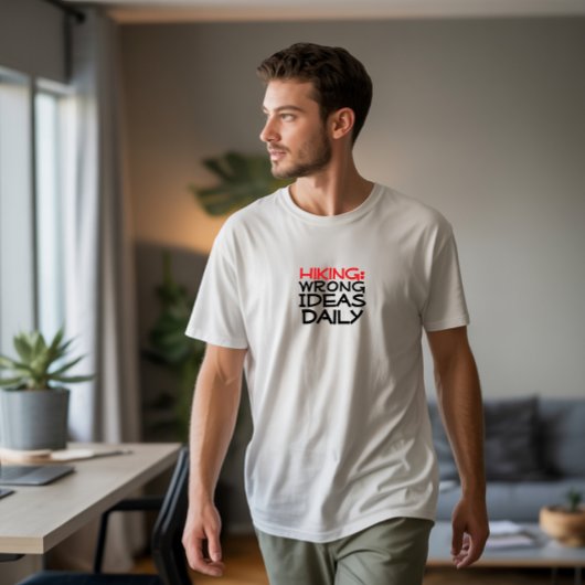 Trail Hiking camping humor black red Tシャツ