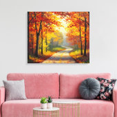 Trail In Autumn キャンバスプリント (インサイチュ (リビング))