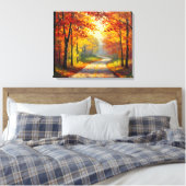 Trail In Autumn キャンバスプリント (インサイチュ (寝室))