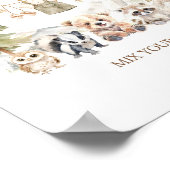 Trail Mix Bar Woodland Adventure Boy Baby Shower ポスター (角)