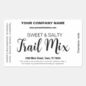 Trail Mix Customizable Homemade Label CK003grre 長方形シール (正面)