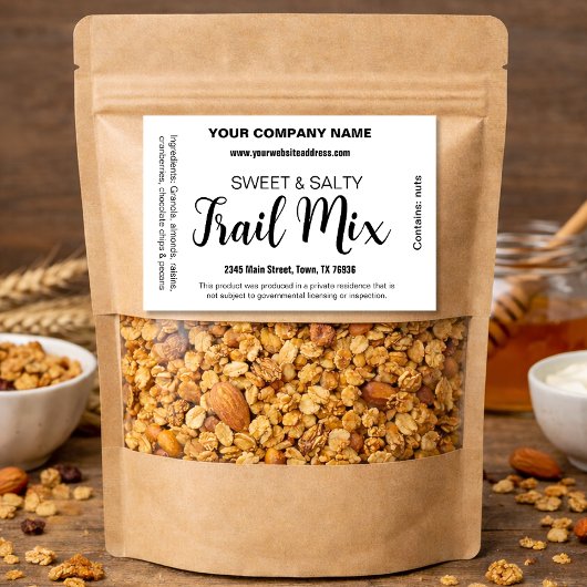 Trail Mix Customizable Homemade Label Gran_03b フードラベル