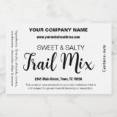 Trail Mix Customizable Homemade Label Gran_03b フードラベル (シングルラベル)