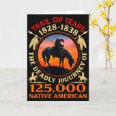 Trail Of Tears 1828-1838 Native American History I カード (黄色い花)