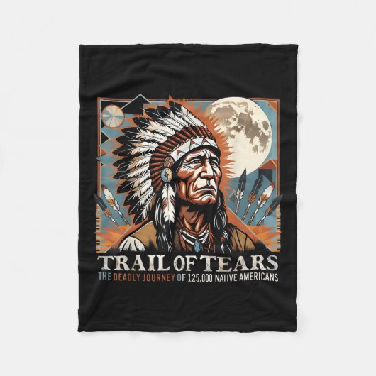 Trail Of Tears Memorial Native American フリースブランケット (正面)