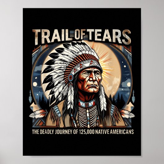 Trail Of Tears Memorial Native American  ポスター (正面)