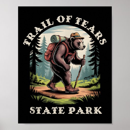 Trail Of Tears State Park、ミズーリ州の山々を歩く ポスター (正面)
