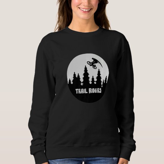 Trail Riders Biking Bicycle BMX Stunt Dirt Bike Pr スウェットシャツ (正面)