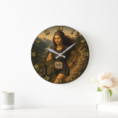 Trail Runner Funny Mona Lisa ラージ壁時計 (ホーム)