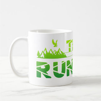 Trail Running Adler Berge Wald Schuhe Profil grün コーヒーマグカップ