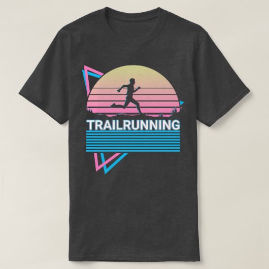 Trail Running Trail Runner Retro Gift Tシャツ (デザイン正面)