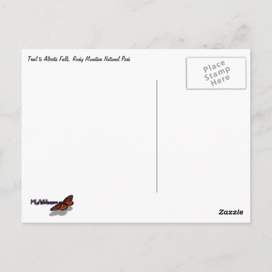 Trail to Alberta Falls ポストカード (裏面)
