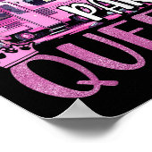 Trailer Park Queen Funny Camping Pink Trailer Cara ポスター (角)