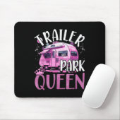 Trailer Park Queen Funny Camping Pink Trailer Cara マウスパッド (マウス)