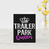 Trailer Park Queen Funny Redneck Camping Gift Chri カード (黄色い花)