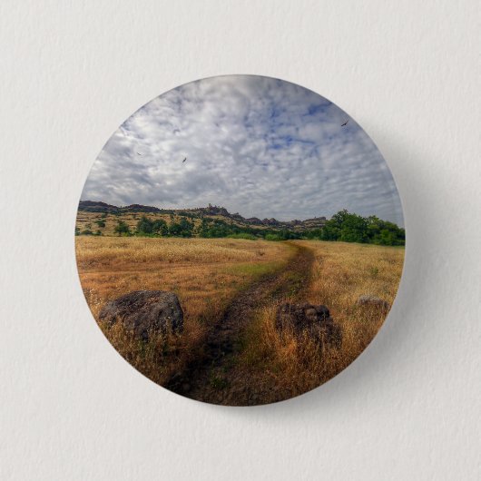 Trailhead, Upper Bidwell Park, Chico, Ca 缶バッジ (正面)