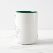 Trailpacaの道の燃えるコーヒー・マグ ツートーンマグカップ (中央)