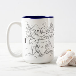 Trailpaca Stary夜キャンプの感覚 ツートーンマグカップ